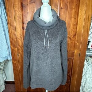 C9 Champion Gray Cowl Neck Teddy Bear Fleece Lined Pullover Sherpa Sweatshirt